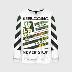 Свитшот женский Off-White: Keep Going, цвет: 3D-белый