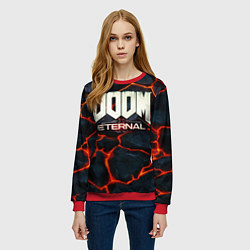 Свитшот женский DOOM: ETERNAL, цвет: 3D-красный — фото 2