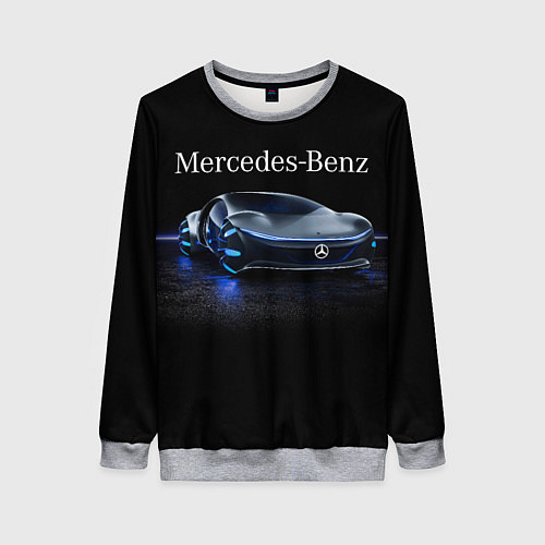 Женский свитшот MERCEDES / 3D-Меланж – фото 1