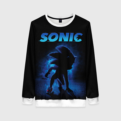 Женский свитшот Sonic in shadow / 3D-Белый – фото 1