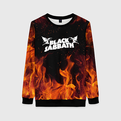 Женский свитшот Black Sabbath / 3D-Черный – фото 1