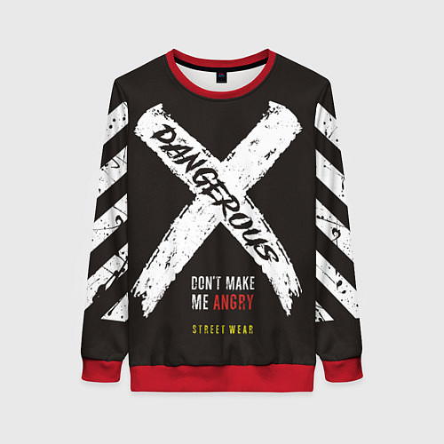 Женский свитшот Off-White: Dangerous / 3D-Красный – фото 1