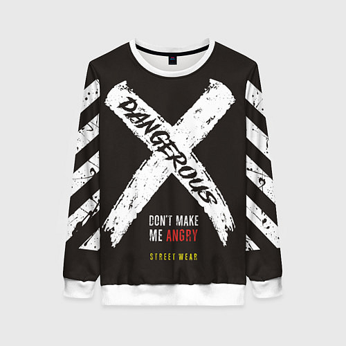 Женский свитшот Off-White: Dangerous / 3D-Белый – фото 1