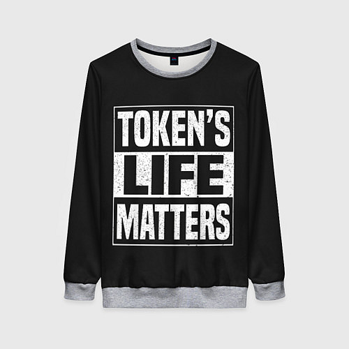 Женский свитшот TOKENS LIFE MATTERS / 3D-Меланж – фото 1