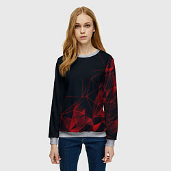 Свитшот женский RED STRIPES, цвет: 3D-меланж — фото 2