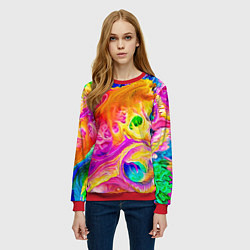 Свитшот женский TIE DYE, цвет: 3D-красный — фото 2