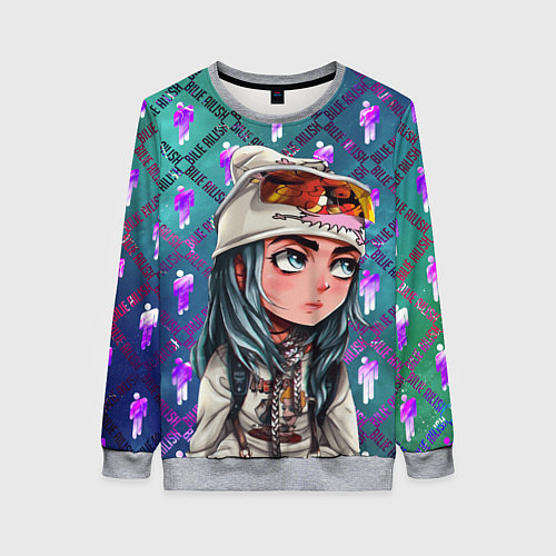 Женский свитшот BILLIE EILISH / 3D-Меланж – фото 1