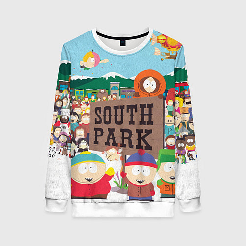 Женский свитшот Южный Парк / 3D-Белый – фото 1
