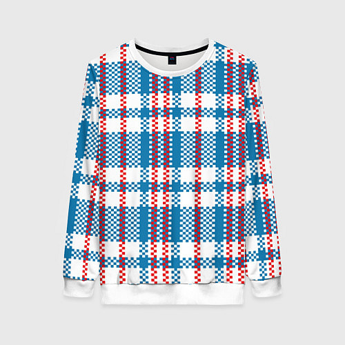 Женский свитшот Текстура Сумка Челнока / 3D-Белый – фото 1