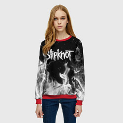 Свитшот женский SLIPKNOT, цвет: 3D-красный — фото 2