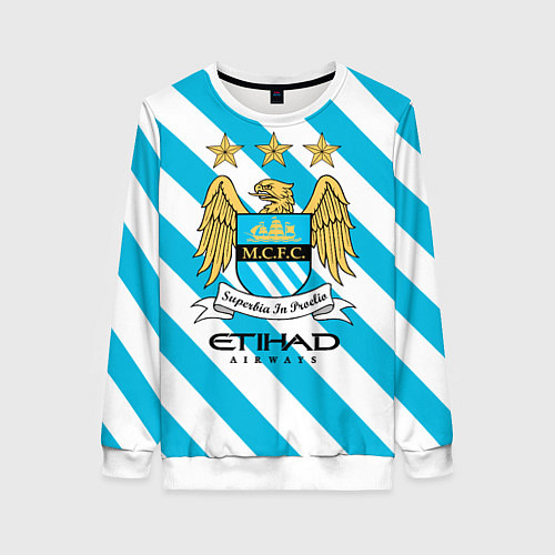 Женский свитшот Манчестер Сити / 3D-Белый – фото 1
