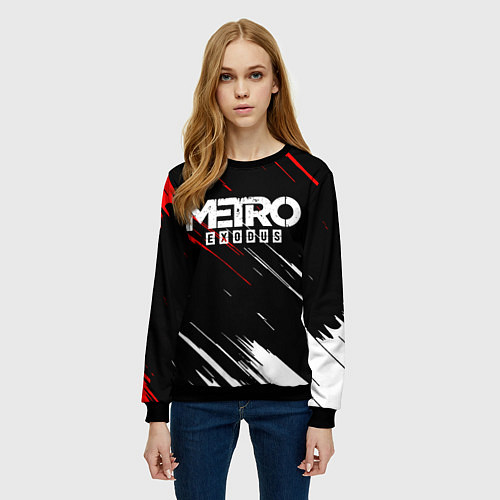 Женский свитшот METRO EXODUS / 3D-Черный – фото 3