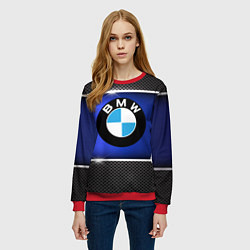 Свитшот женский BMW, цвет: 3D-красный — фото 2