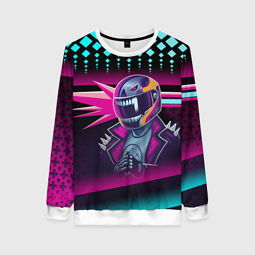 Женский свитшот НЕОНОВЫЙ ГОНЩИК / 3D-Белый – фото 1