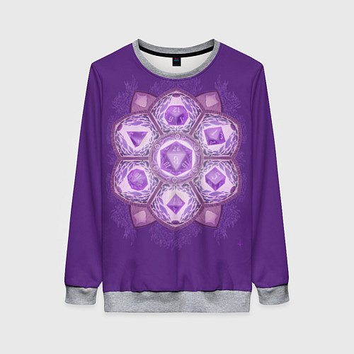 Женский свитшот DnD Dices - Lavander / 3D-Меланж – фото 1