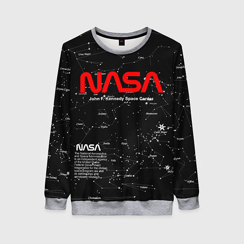Женский свитшот NASA / 3D-Меланж – фото 1