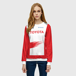 Свитшот женский Toyota Driver, цвет: 3D-белый — фото 2