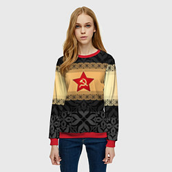 Свитшот женский СССР, цвет: 3D-красный — фото 2