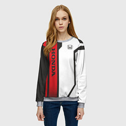 Свитшот женский Honda Driver team, цвет: 3D-меланж — фото 2