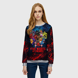 Свитшот женский Five Nights At Freddys, цвет: 3D-меланж — фото 2