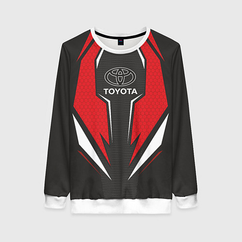 Женский свитшот Toyota Driver team Red / 3D-Белый – фото 1