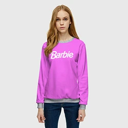 Свитшот женский Barbie, цвет: 3D-меланж — фото 2