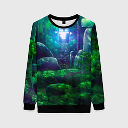 Свитшот женский Дорога в храм, цвет: 3D-черный