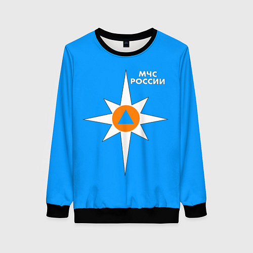 Женский свитшот МЧС России / 3D-Черный – фото 1