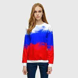 Свитшот женский Россия, цвет: 3D-белый — фото 2