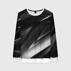 Свитшот женский GEOMETRY STRIPES BLACK & WHITE, цвет: 3D-белый