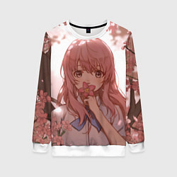 Свитшот женский Koe no Katachi, цвет: 3D-белый
