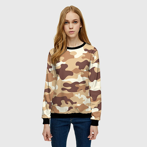 Женский свитшот МИЛИТАРИ / 3D-Черный – фото 3