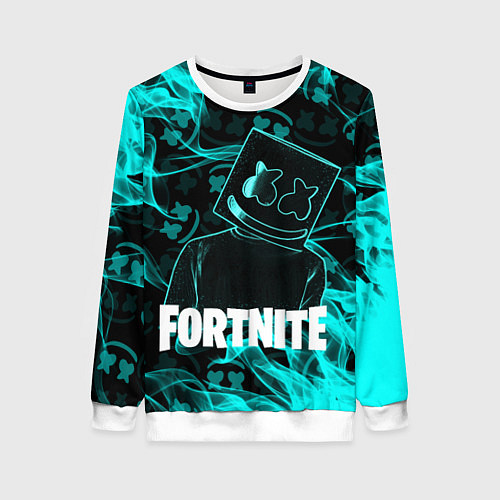 Женский свитшот Fortnite Marshmello / 3D-Белый – фото 1