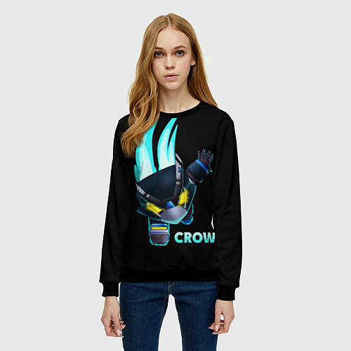 Женский свитшот Brawl Stars CROW / 3D-Черный – фото 3