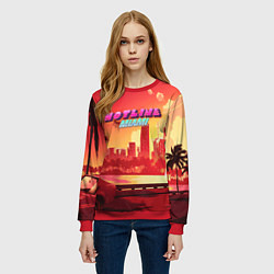 Свитшот женский HOTLINE MIAMI, цвет: 3D-красный — фото 2