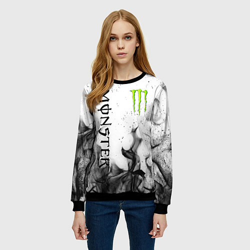 Женский свитшот MONSTER ENERGY / 3D-Черный – фото 3