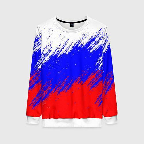 Женский свитшот Россия / 3D-Белый – фото 1