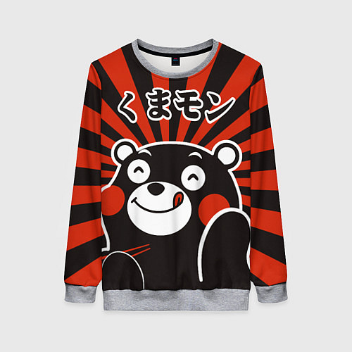 Женский свитшот Kumamon / 3D-Меланж – фото 1