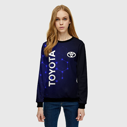 Женский свитшот TOYOTA / 3D-Черный – фото 3