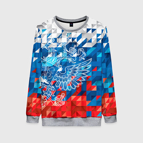 Женский свитшот Россия / 3D-Меланж – фото 1