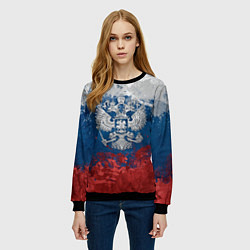Свитшот женский Россия, цвет: 3D-черный — фото 2