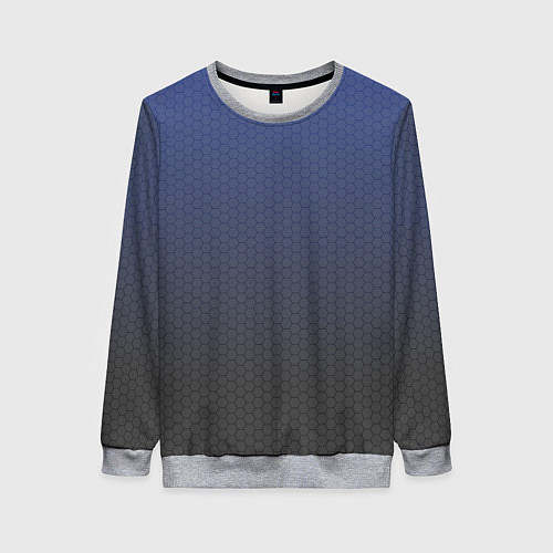 Женский свитшот Серый октагон / 3D-Меланж – фото 1