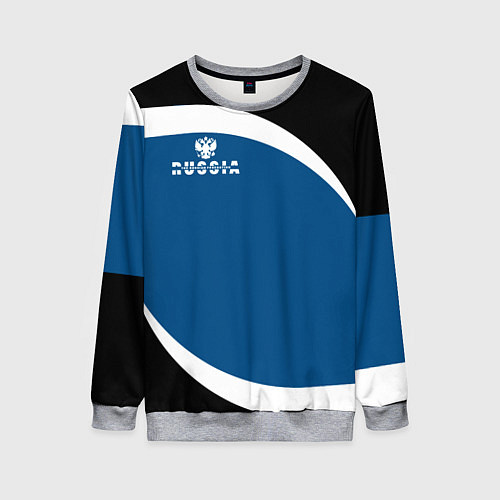 Женский свитшот Russia / 3D-Меланж – фото 1