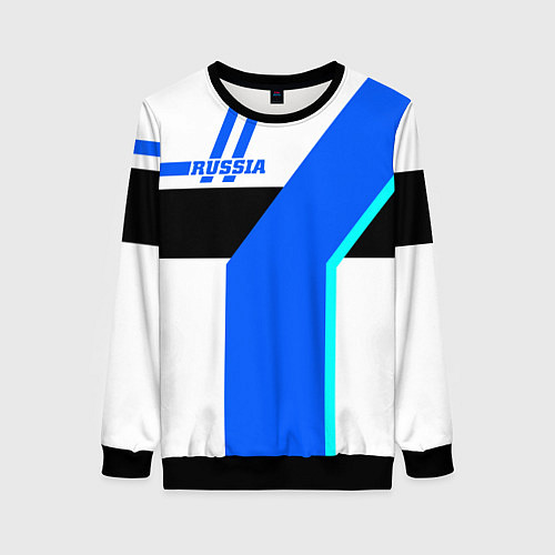 Женский свитшот Russia / 3D-Черный – фото 1
