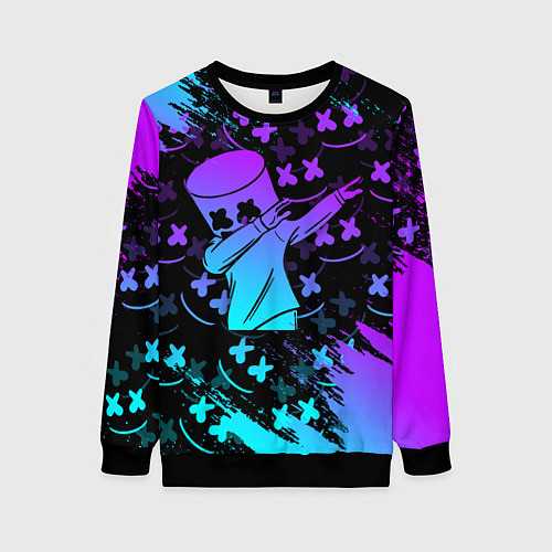 Женский свитшот FORTNITE x MARSHMELLO / 3D-Черный – фото 1