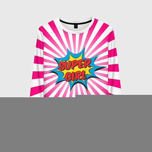 Женский свитшот Super Girl / 3D-Белый – фото 1