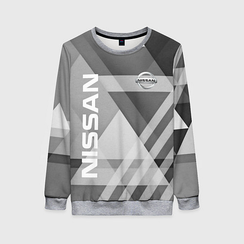 Женский свитшот NISSAN / 3D-Меланж – фото 1