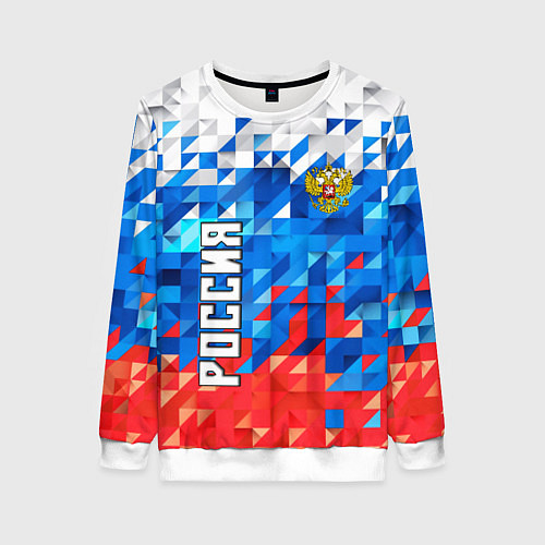 Женский свитшот RUSSIA SPORT / 3D-Белый – фото 1