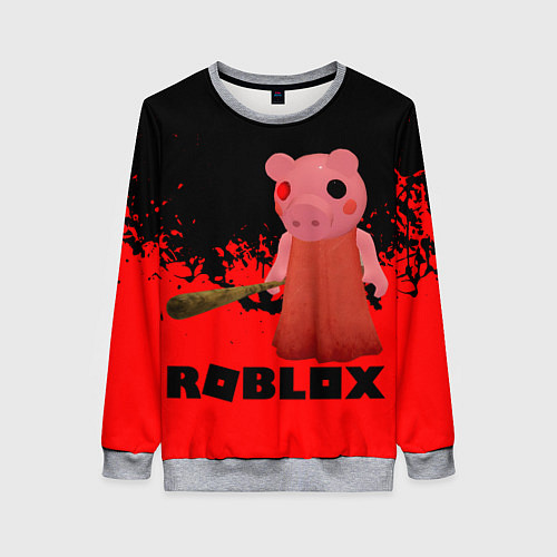 Женский свитшот Roblox Piggy / 3D-Меланж – фото 1