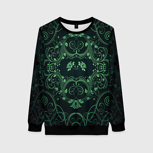 Женский свитшот Узоры / 3D-Черный – фото 1